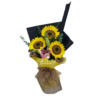 sunflower and stargazer bouquet